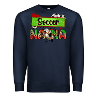 Navy soccer nana with leopard Premium Sweatshirt - Zillion Design Studio