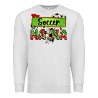 Oatmeal Heather soccer nana with leopard Premium Sweatshirt - Zillion Design Studio