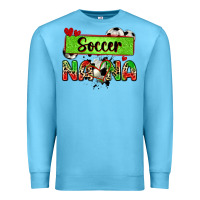 Ocean Blue soccer nana with leopard Premium Sweatshirt - Zillion Design Studio