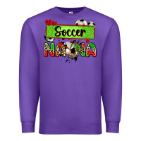 Purple soccer nana with leopard Premium Sweatshirt - Zillion Design Studio