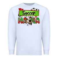 White soccer nana with leopard Premium Sweatshirt - Zillion Design Studio