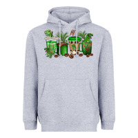 Heather Grey t  rex coffee cups Heavyweight Hoodie - texasbilliewilder