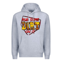 Heather Grey rub some dirt on it softball Premium Hoodie - Jasminsmagicworld