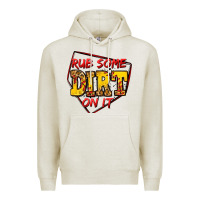 Oatmeal Heather rub some dirt on it softball Premium Hoodie - Jasminsmagicworld