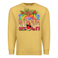 Antique Gold hello summer lets go to the beach Premium Sweatshirt - texasbilliewilder
