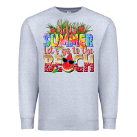 Heather Grey hello summer lets go to the beach Premium Sweatshirt - texasbilliewilder
