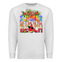 Oatmeal Heather hello summer lets go to the beach Premium Sweatshirt - texasbilliewilder