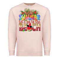 Pale Pink hello summer lets go to the beach Premium Sweatshirt - texasbilliewilder