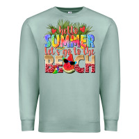 Seafoam hello summer lets go to the beach Premium Sweatshirt - texasbilliewilder