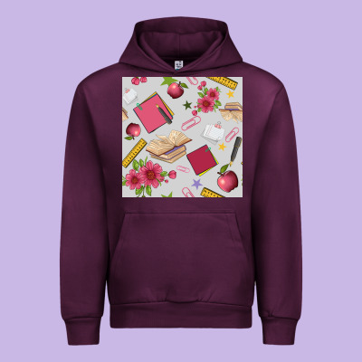 Back To School  Seamless Pattern Urban Hoodie Designed By Bundleandbundleshop