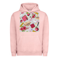Pigment Salmon back to school  seamless pattern Urban Hoodie - BundleAndBundleShop