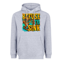 Heather Grey refuse to sink western Heavyweight Hoodie - texasbilliewilder