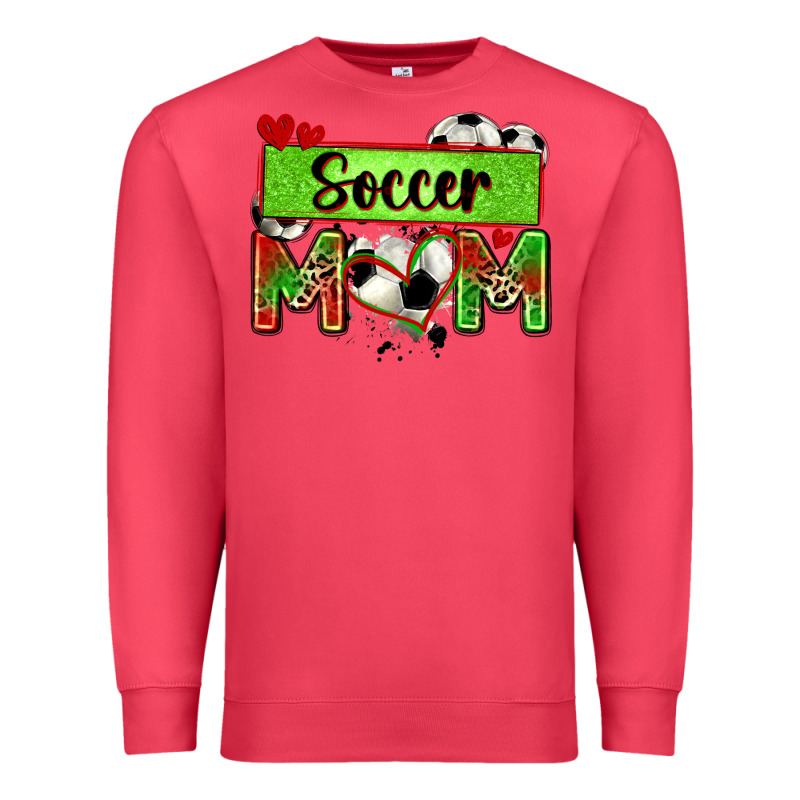 Soccer Mom With Leopard Premium Sweatshirt by Zillion Design Studio | Teevron