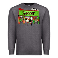 Charcoal Heather soccer mom with leopard Premium Sweatshirt - Zillion Design Studio