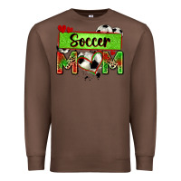 Chestnut soccer mom with leopard Premium Sweatshirt - Zillion Design Studio