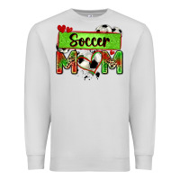 Dove Grey soccer mom with leopard Premium Sweatshirt - Zillion Design Studio