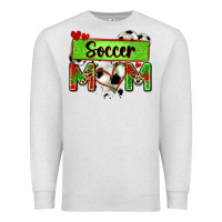 Oatmeal Heather soccer mom with leopard Premium Sweatshirt - Zillion Design Studio