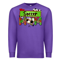 Purple soccer mom with leopard Premium Sweatshirt - Zillion Design Studio