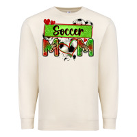 Sandshell soccer mom with leopard Premium Sweatshirt - Zillion Design Studio