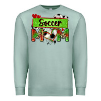Seafoam soccer mom with leopard Premium Sweatshirt - Zillion Design Studio