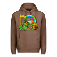 Chestnut st patricks day  rainbow shamrocks Premium Hoodie - AdoDesignShop