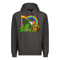 Smoke st patricks day  rainbow shamrocks Premium Hoodie - AdoDesignShop