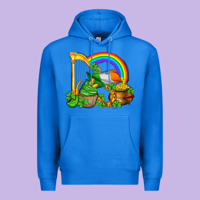 St Patricks Day  Rainbow Shamrocks Premium Hoodie Designed By Adodesignshop