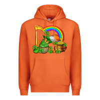 Carrot st patricks day  rainbow shamrocks Premium Hoodie - AdoDesignShop