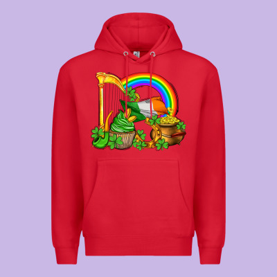 St Patricks Day  Rainbow Shamrocks Premium Hoodie Designed By Adodesignshop