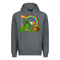 Rock st patricks day  rainbow shamrocks Premium Hoodie - AdoDesignShop