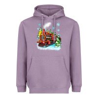 Lavender christmas polar express Heavyweight Hoodie - Zillion Design Studio