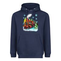 Navy christmas polar express Heavyweight Hoodie - Zillion Design Studio