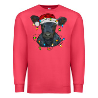 Cardinal christmas baby black angus calf with lights Premium Sweatshirt - RanaPortraitStore