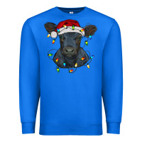 True Royal christmas baby black angus calf with lights Premium Sweatshirt - RanaPortraitStore
