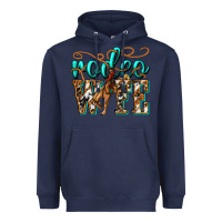 Navy rodeo wife western Heavyweight Hoodie - texasbilliewilder