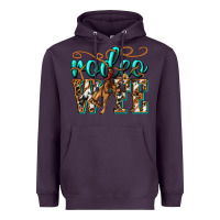 Plum rodeo wife western Heavyweight Hoodie - texasbilliewilder