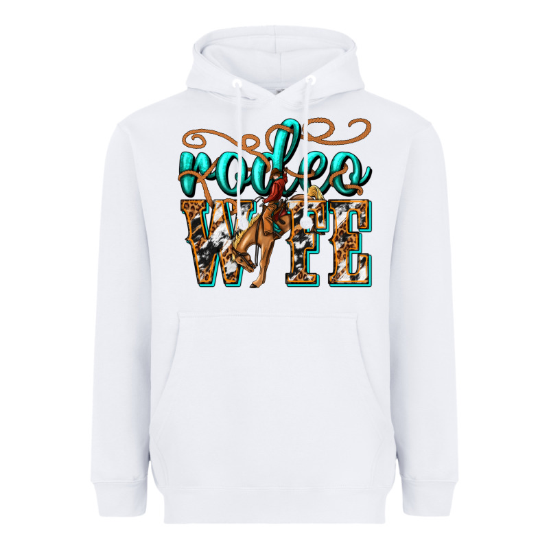 Rodeo Wife Western Heavyweight Hoodie by texasbilliewilder | Teevron