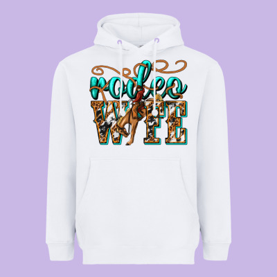 Rodeo Wife Western Heavyweight Hoodie Designed By Texasbilliewilder