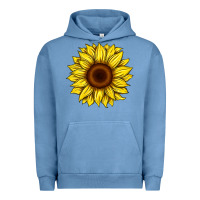Pigment Pebble Blue sunflower Urban Hoodie - Artiststas