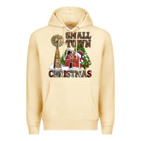 Pina Colada small town christmas with barn and cactus Premium Hoodie - AdoDesignShop