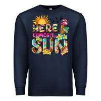 Navy here comes the sun Premium Sweatshirt - texasbilliewilder