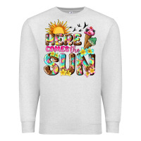 Oatmeal Heather here comes the sun Premium Sweatshirt - texasbilliewilder