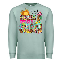 Seafoam here comes the sun Premium Sweatshirt - texasbilliewilder