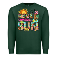 Sports Green here comes the sun Premium Sweatshirt - texasbilliewilder
