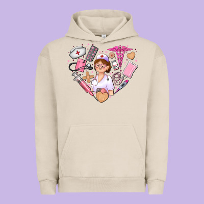Nurse And Nurse Element Heart Urban Hoodie Designed By Adodesignshop
