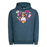 Pigment Midnight Navy nurse and nurse element heart Urban Hoodie - AdoDesignShop