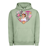 Pigment Oil Green nurse and nurse element heart Urban Hoodie - AdoDesignShop