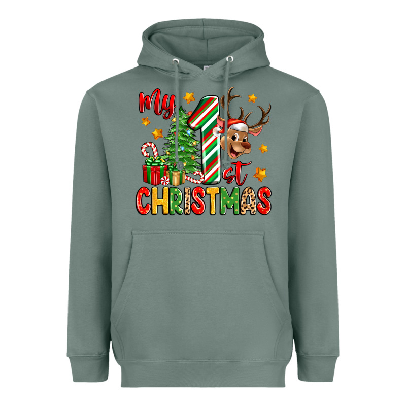 My First Christmas Heavyweight Hoodie by Zillion Design Studio | Teevron