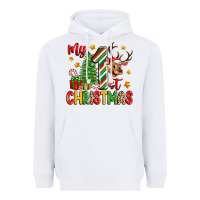 White my first christmas Heavyweight Hoodie - Zillion Design Studio