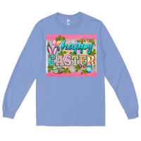 Colony Blue happy easter mousepad Long Sleeve Tee - BarkalooDesign